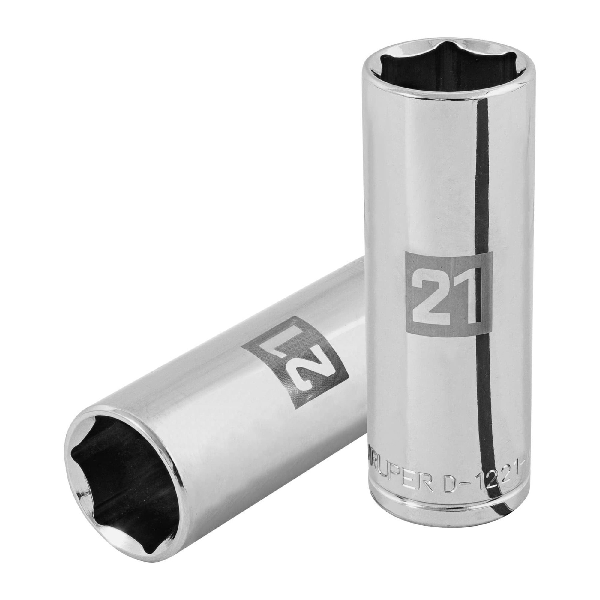 Copa Larga De 21 mm 12 Puntas Cuadrante 1/2"